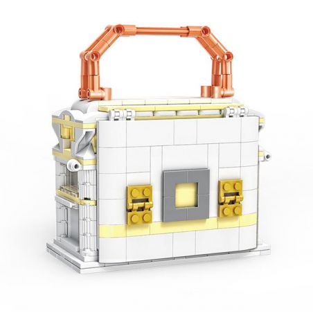ZHEGAO 00315 non  CAMERK BUCKLE STREET VIEW bộ đồ chơi xếp lắp ráp ghép mô hình BAG SHOP 380 khối