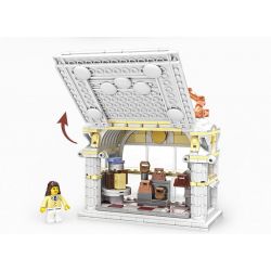 ZHEGAO 00315 non  CAMERK BUCKLE STREET VIEW bộ đồ chơi xếp lắp ráp ghép mô hình BAG SHOP 380 khối