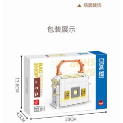 ZHEGAO 00315 non  CAMERK BUCKLE STREET VIEW bộ đồ chơi xếp lắp ráp ghép mô hình BAG SHOP 380 khối