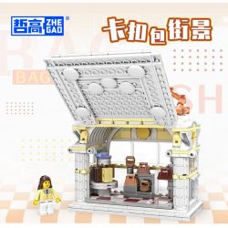 ZHEGAO 00315 non  CAMERK BUCKLE STREET VIEW bộ đồ chơi xếp lắp ráp ghép mô hình BAG SHOP 380 khối