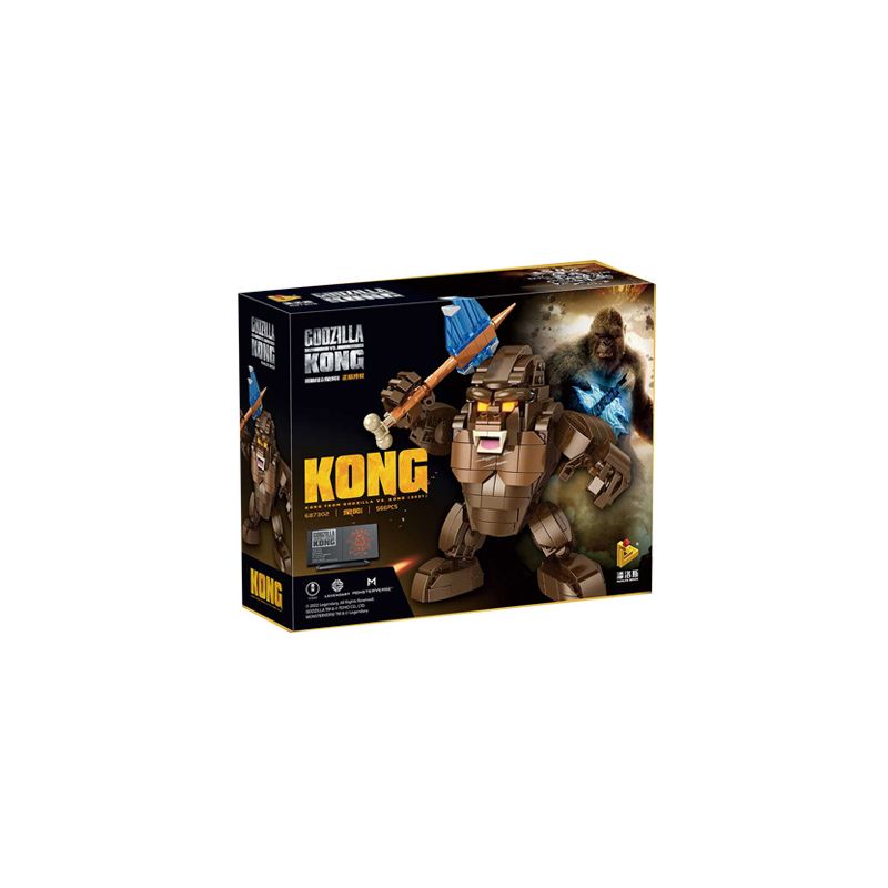 PanlosBrick 687302 Panlos Brick 687302 non Lego KING KONG PHIÊN BẢN Q bộ đồ chơi xếp lắp ráp ghép mô hình Movie & Game Phim Và Trò Chơi 566 khối