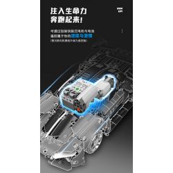 SEMBO WEKKI VIGGI 715003 non  TÍCH LŨY VŨ KHÍ XE THỂ THAO HONGQI S9 tỷ lệ 1:14 bộ đồ chơi xếp lắp ráp ghép mô hình  Kỹ Thuật Công Nghệ Cao Mô Hình Phương Tiện 1080 khối