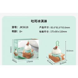 JAKI JK5618 5618 non  KEM NƯỚNG bộ đồ chơi xếp lắp ráp ghép mô hình THE GOURMET JOURNAL ICE-CREAM TOAST