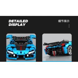 SEMBO WEKKI VIGGI 715003 non  TÍCH LŨY VŨ KHÍ XE THỂ THAO HONGQI S9 tỷ lệ 1:14 bộ đồ chơi xếp lắp ráp ghép mô hình  Kỹ Thuật Công Nghệ Cao Mô Hình Phương Tiện 1080 khối