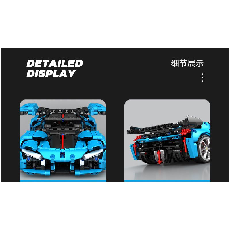 SEMBO WEKKI VIGGI 715003 non  TÍCH LŨY VŨ KHÍ XE THỂ THAO HONGQI S9 tỷ lệ 1:14 bộ đồ chơi xếp lắp ráp ghép mô hình  Kỹ Thuật Công Nghệ Cao Mô Hình Phương Tiện 1080 khối