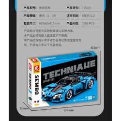 SEMBO WEKKI VIGGI 715003 non  TÍCH LŨY VŨ KHÍ XE THỂ THAO HONGQI S9 tỷ lệ 1:14 bộ đồ chơi xếp lắp ráp ghép mô hình  Kỹ Thuật Công Nghệ Cao Mô Hình Phương Tiện 1080 khối