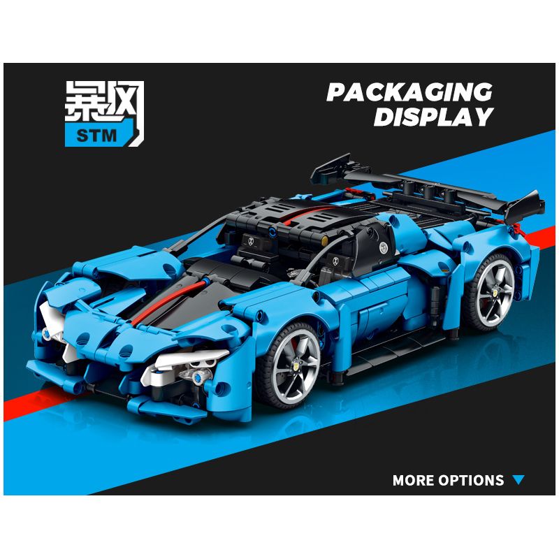 SEMBO WEKKI VIGGI 715003 non  TÍCH LŨY VŨ KHÍ XE THỂ THAO HONGQI S9 tỷ lệ 1:14 bộ đồ chơi xếp lắp ráp ghép mô hình  Kỹ Thuật Công Nghệ Cao Mô Hình Phương Tiện 1080 khối