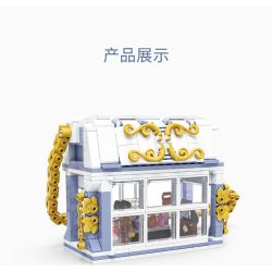 ZHEGAO 00313 non  CHUỖI CẢNH ĐƯỜNG PHỐ bộ đồ chơi xếp lắp ráp ghép mô hình BAG SHOP 382 khối