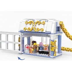 ZHEGAO 00313 non  CHUỖI CẢNH ĐƯỜNG PHỐ bộ đồ chơi xếp lắp ráp ghép mô hình BAG SHOP 382 khối