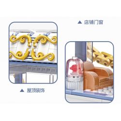 ZHEGAO 00313 non  CHUỖI CẢNH ĐƯỜNG PHỐ bộ đồ chơi xếp lắp ráp ghép mô hình BAG SHOP 382 khối