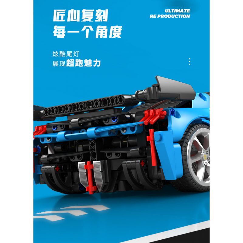 SEMBO WEKKI VIGGI 715003 non  TÍCH LŨY VŨ KHÍ XE THỂ THAO HONGQI S9 tỷ lệ 1:14 bộ đồ chơi xếp lắp ráp ghép mô hình  Kỹ Thuật Công Nghệ Cao Mô Hình Phương Tiện 1080 khối