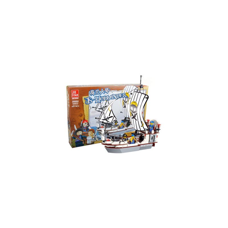 JIESTAR 30004 non Lego TÀU CƯỚP BIỂN HÀ LAN bộ đồ chơi xếp lắp ráp ghép mô hình Pirates Of The Caribbean SUPER BRAVE Cướp Biển Vùng Caribe