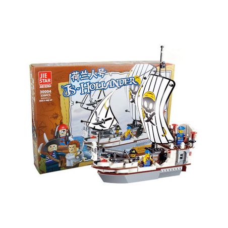 JIESTAR 30004 non  TÀU CƯỚP BIỂN HÀ LAN bộ đồ chơi xếp lắp ráp ghép mô hình Pirates Of The Caribbean SUPER BRAVE Cướp Biển Vùng Caribe