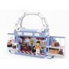 ZHEGAO 00312 non  NHÌN RA ĐƯỜNG PHỐ TRẮNG XANH bộ đồ chơi xếp lắp ráp ghép mô hình BAG SHOP 386 khối
