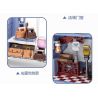 ZHEGAO 00312 non  NHÌN RA ĐƯỜNG PHỐ TRẮNG XANH bộ đồ chơi xếp lắp ráp ghép mô hình BAG SHOP 386 khối