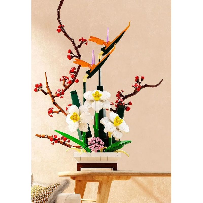 QIZHILE 92038 non  HOA THUỶ TIÊN VÀNG bộ đồ chơi xếp lắp ráp ghép mô hình Flowers NARCISSUS 800 khối QIZHILE 92038 non  HOA THUỶ TIÊN VÀNG bộ đồ chơi xếp lắp ráp ghép mô hình Flowers NARCISSUS 800 khối