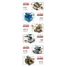 QIAO LE TONG TS88052 88052 non  SUPER TANK 6 COMPIZE M1A2 MEKATANK XE TĂNG AMX-56 CHEETAH LEOPARD-2A6 BỂ PLZ-05 bộ đồ chơi xếp lắp ráp ghép mô hình TANK ALLIANCE 2145 khối