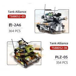 QIAO LE TONG TS88052 88052 non  SUPER TANK 6 COMPIZE M1A2 MEKATANK XE TĂNG AMX-56 CHEETAH LEOPARD-2A6 BỂ PLZ-05 bộ đồ chơi xếp lắp ráp ghép mô hình TANK ALLIANCE 2145 khối