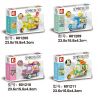 SEMBO 601208 601209 601210 601211 non  SENBAO STREET VIEW SERIES XE BÁN HÀNG MINI 4 LOẠI bộ đồ chơi xếp lắp ráp ghép mô hình Mini Modular Đường Phố Thu Nhỏ 490 khối