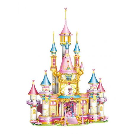 GUDI 9051 non  LÂU ĐÀI NỤ MƠ bộ đồ chơi xếp lắp ráp ghép mô hình Yeloli 1200 khối