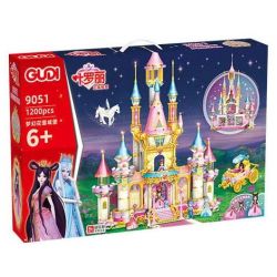 GUDI 9051 non  LÂU ĐÀI NỤ MƠ bộ đồ chơi xếp lắp ráp ghép mô hình Yeloli 1200 khối