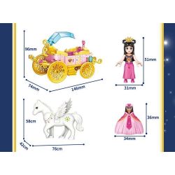 GUDI 9051 non  LÂU ĐÀI NỤ MƠ bộ đồ chơi xếp lắp ráp ghép mô hình Yeloli 1200 khối