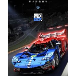 SEMBO WEKKI VIGGI 715001 non  TRANG BỊ XE THỂ THAO FORD GT tỷ lệ 1:14 bộ đồ chơi xếp lắp ráp ghép mô hình  Kỹ Thuật Công Nghệ Cao Mô Hình Phương Tiện 1257 khối