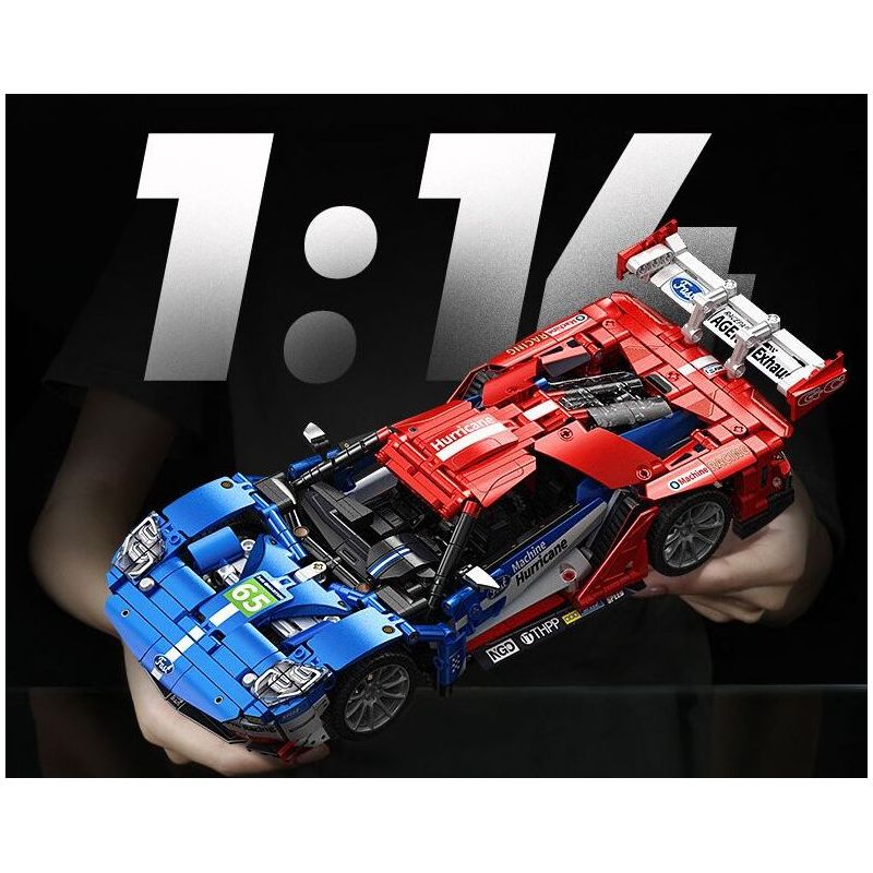 SEMBO WEKKI VIGGI 715001 non  TRANG BỊ XE THỂ THAO FORD GT tỷ lệ 1:14 bộ đồ chơi xếp lắp ráp ghép mô hình  Kỹ Thuật Công Nghệ Cao Mô Hình Phương Tiện 1257 khối