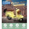 ZHEGAO 00335 non  XE TAY GA VAPE bộ đồ chơi xếp lắp ráp ghép mô hình Motorcycle Motorbike VINTAGE VASPE 1946 Xe Hai Bánh 637 khối