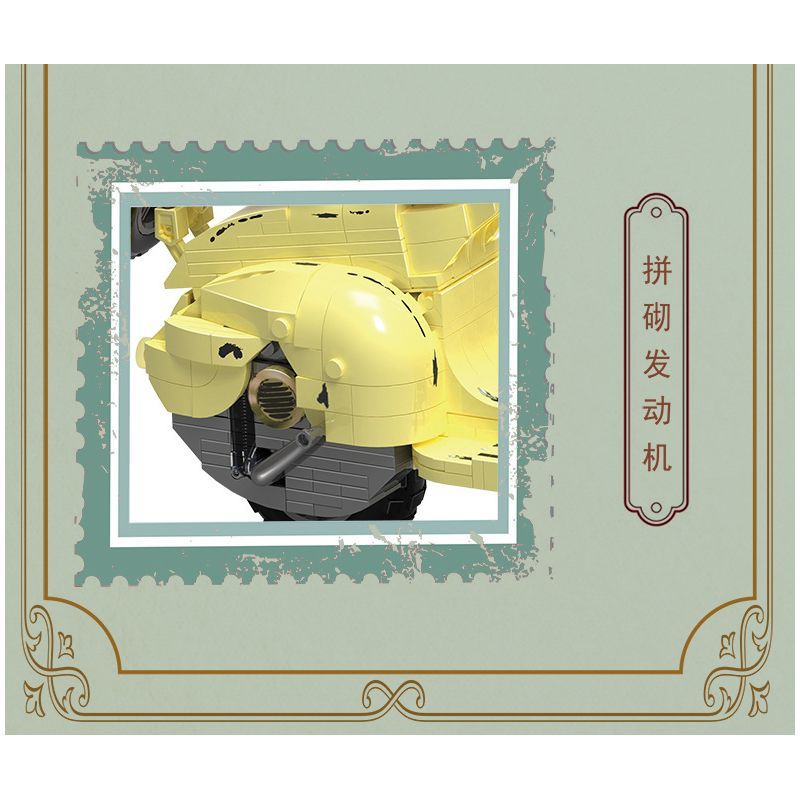 ZHEGAO 00335 non  XE TAY GA VAPE bộ đồ chơi xếp lắp ráp ghép mô hình Motorcycle Motorbike VINTAGE VASPE 1946 Xe Hai Bánh 637 khối