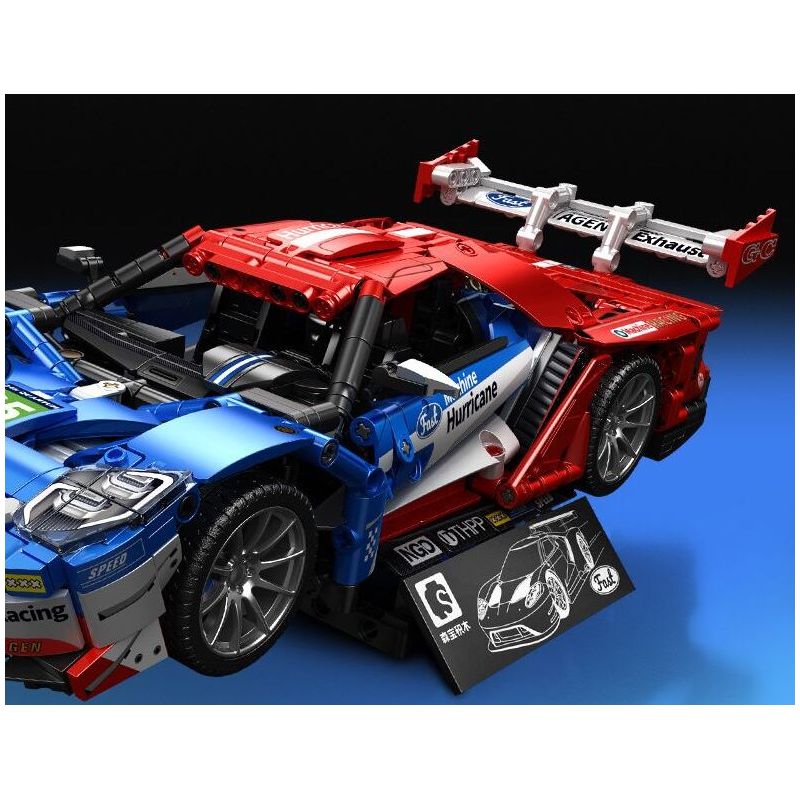 SEMBO WEKKI VIGGI 715001 non  TRANG BỊ XE THỂ THAO FORD GT tỷ lệ 1:14 bộ đồ chơi xếp lắp ráp ghép mô hình  Kỹ Thuật Công Nghệ Cao Mô Hình Phương Tiện 1257 khối