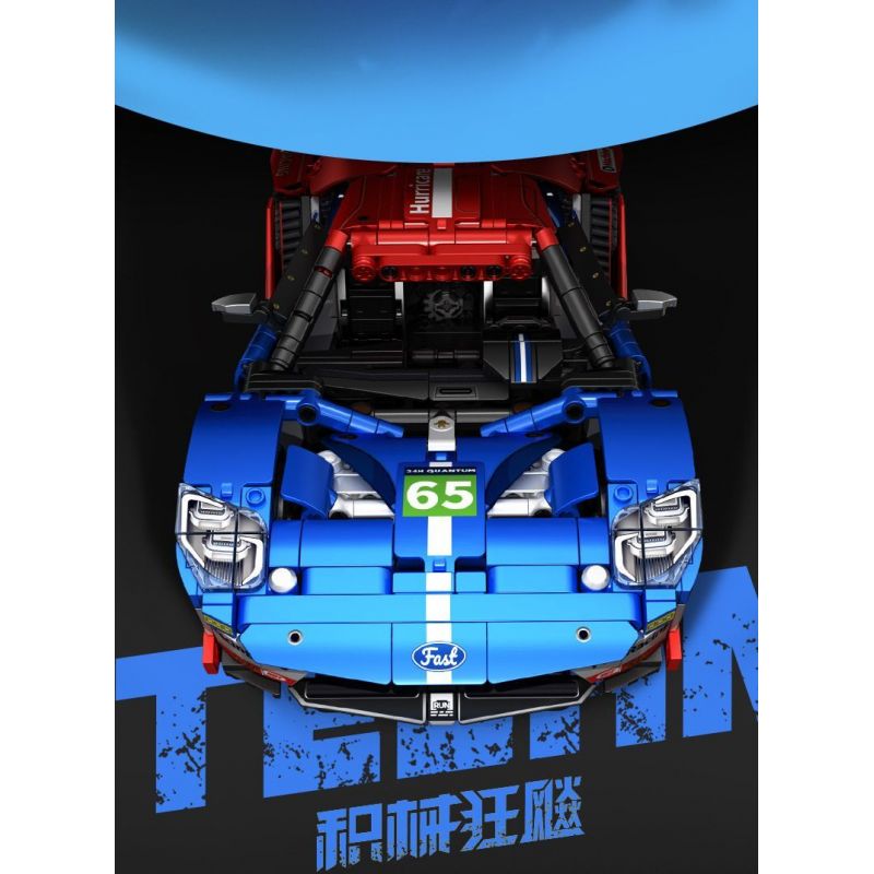 SEMBO WEKKI VIGGI 715001 non  TRANG BỊ XE THỂ THAO FORD GT tỷ lệ 1:14 bộ đồ chơi xếp lắp ráp ghép mô hình  Kỹ Thuật Công Nghệ Cao Mô Hình Phương Tiện 1257 khối