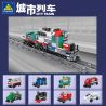 Kazi KY98262 98262 non  ĐẦU MÁY VẬN CHUYỂN HÀNG HÓA ĐÔ THỊ bộ đồ chơi xếp lắp ráp ghép mô hình Trains Tàu Hỏa 406 khối