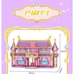 GUDI 9050 non  NGÔI NHÀ BÚP BÊ bộ đồ chơi xếp lắp ráp ghép mô hình Yeloli 628 khối