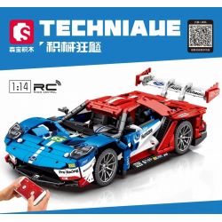SEMBO WEKKI VIGGI 715001 non  TRANG BỊ XE THỂ THAO FORD GT tỷ lệ 1:14 bộ đồ chơi xếp lắp ráp ghép mô hình  Kỹ Thuật Công Nghệ Cao Mô Hình Phương Tiện 1257 khối