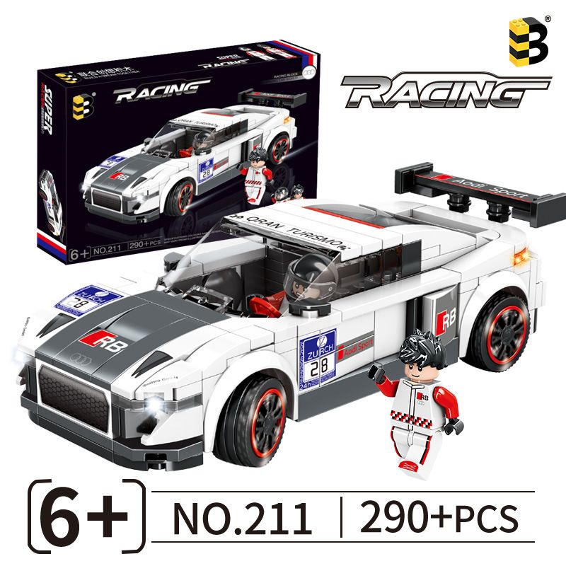 CO-CREATION 211 non  VUA TRÔI DẠT bộ đồ chơi xếp lắp ráp ghép mô hình Speed Champions Racing Cars Đua Xe Công Thức 290 khối
