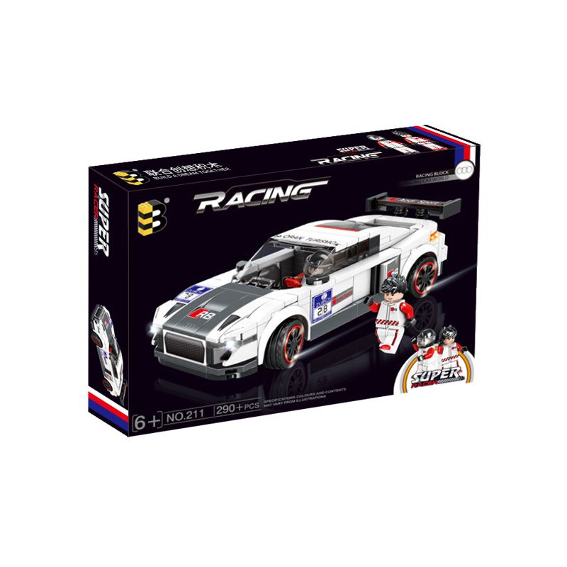 CO-CREATION 211 non  VUA TRÔI DẠT bộ đồ chơi xếp lắp ráp ghép mô hình Speed Champions Racing Cars Đua Xe Công Thức 290 khối