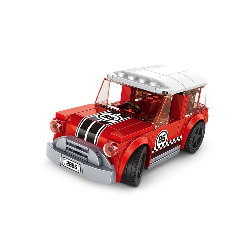 WANGE 2885 non Lego BMW MINI MÀU ĐỎ bộ đồ chơi xếp lắp ráp ghép mô hình Speed Champions Racing Cars SUPER CHAMPIONS Đua Xe Công Thức 115 khối
