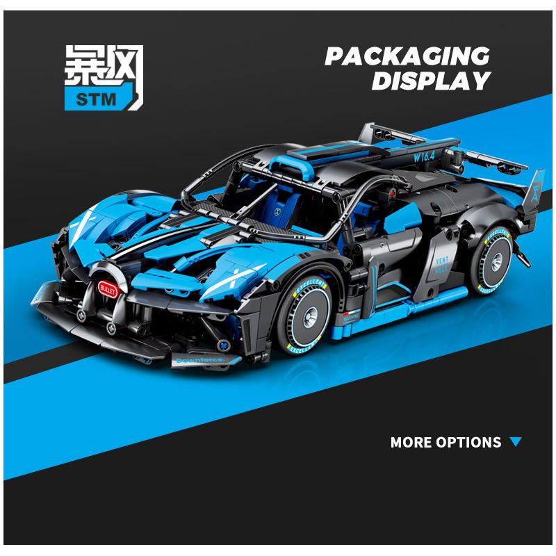 SEMBO WEKKI VIGGI 715000 non  TÍCH LŨY CRAZY BIAO BUGATTI X TORNADO tỷ lệ 1:14 bộ đồ chơi xếp lắp ráp ghép mô hình  BUGATTI BOLIDE Kỹ Thuật Công Nghệ Cao Mô Hình Phương Tiện 1499 khối