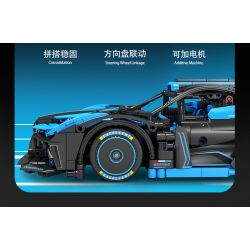 SEMBO WEKKI VIGGI 715000 non  TÍCH LŨY CRAZY BIAO BUGATTI X TORNADO tỷ lệ 1:14 bộ đồ chơi xếp lắp ráp ghép mô hình  BUGATTI BOLIDE Kỹ Thuật Công Nghệ Cao Mô Hình Phương Tiện 1499 khối