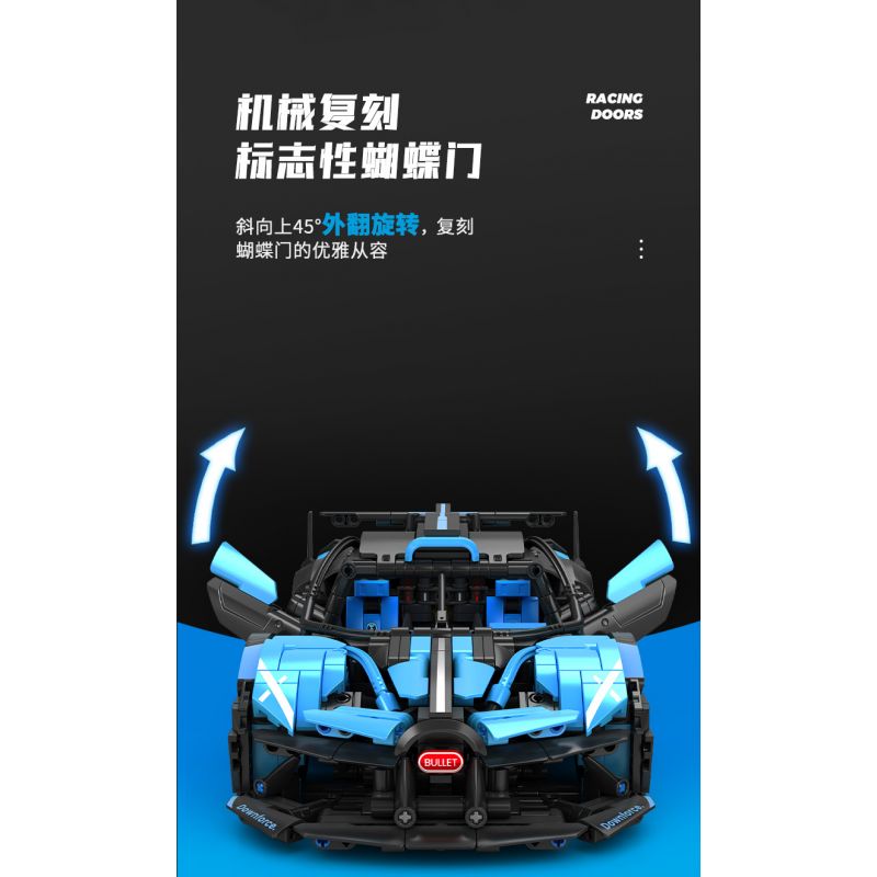 SEMBO WEKKI VIGGI 715000 non  TÍCH LŨY CRAZY BIAO BUGATTI X TORNADO tỷ lệ 1:14 bộ đồ chơi xếp lắp ráp ghép mô hình  BUGATTI BOLIDE Kỹ Thuật Công Nghệ Cao Mô Hình Phương Tiện 1499 khối