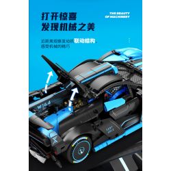 SEMBO WEKKI VIGGI 715000 non  TÍCH LŨY CRAZY BIAO BUGATTI X TORNADO tỷ lệ 1:14 bộ đồ chơi xếp lắp ráp ghép mô hình  BUGATTI BOLIDE Kỹ Thuật Công Nghệ Cao Mô Hình Phương Tiện 1499 khối
