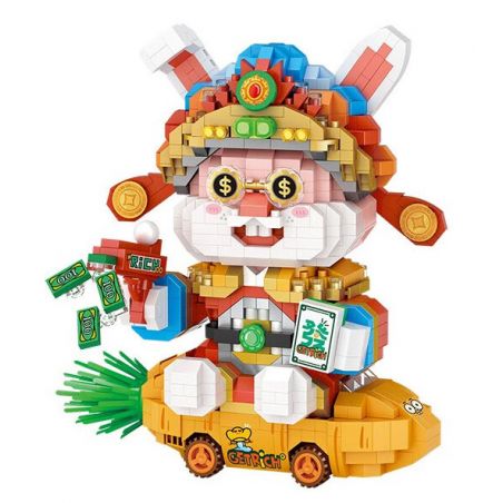 LOZ 8138 non  THỎ TIỀN bộ đồ chơi xếp lắp ráp ghép mô hình 1200 khối