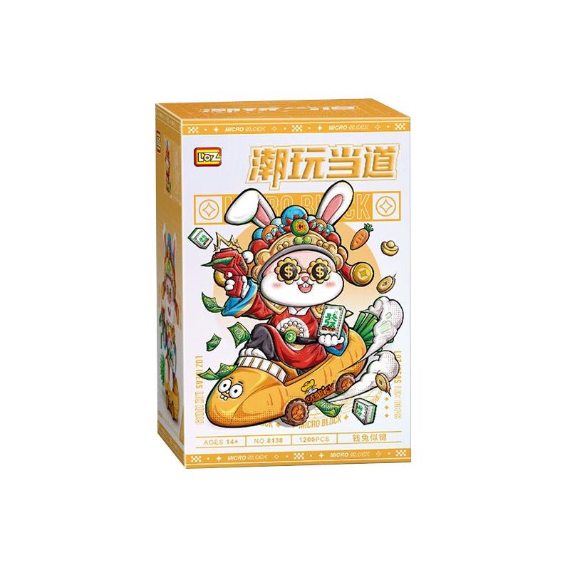 LOZ 8138 non  THỎ TIỀN bộ đồ chơi xếp lắp ráp ghép mô hình 1200 khối