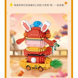 LOZ 8138 non  THỎ TIỀN bộ đồ chơi xếp lắp ráp ghép mô hình 1200 khối