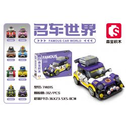SEMBO WEKKI VIGGI 714015 non  THẾ GIỚI XE SANG DU LỊCH ĐƠN GIẢN bộ đồ chơi xếp lắp ráp ghép mô hình Speed Champions Racing Cars Đua Xe Công Thức 312 khối