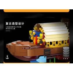 XINGBAO XB-18013 18013 XB18013 non  THUYỀN HOA CỔ ĐẠI TRUNG QUỐC bộ đồ chơi xếp lắp ráp ghép mô hình ANCIENT CHINESE BOAT 560 khối