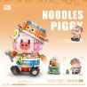 LOZ 8135 non  MÌ THỊT HEO ĐÓNG HỘP bộ đồ chơi xếp lắp ráp ghép mô hình 1070 khối