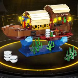 XINGBAO XB-18013 18013 XB18013 non  THUYỀN HOA CỔ ĐẠI TRUNG QUỐC bộ đồ chơi xếp lắp ráp ghép mô hình ANCIENT CHINESE BOAT 560 khối