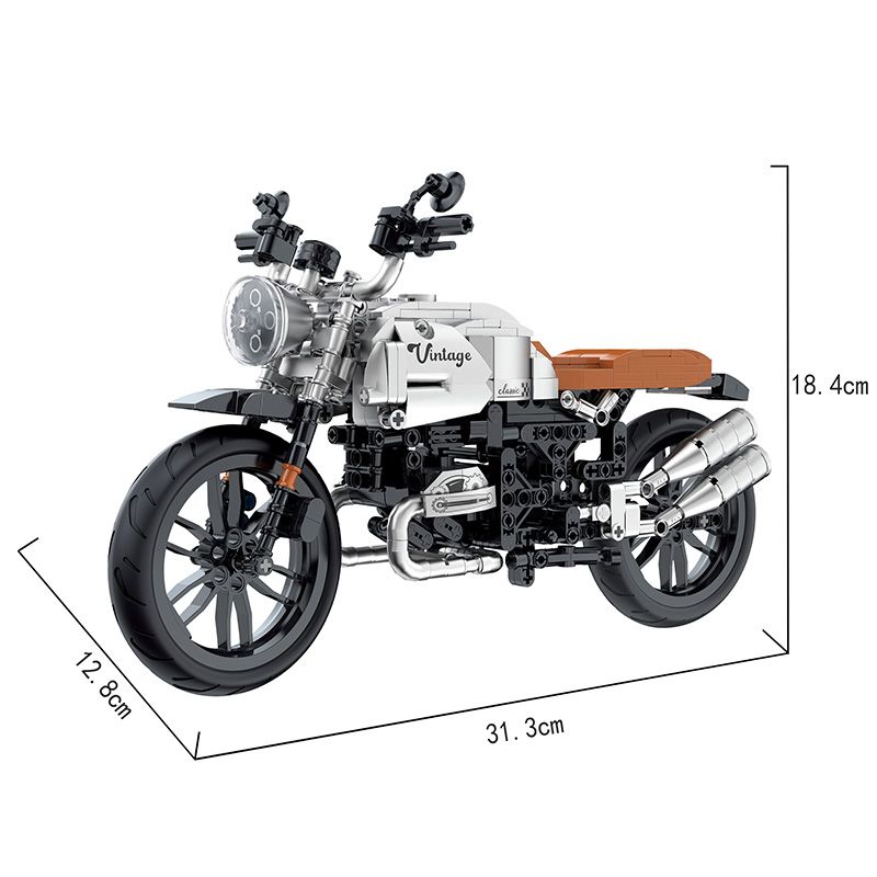 COGO 15803C non  XE MÁY CỔ ĐIỂN bộ đồ chơi xếp lắp ráp ghép mô hình  TECH-STORM Kỹ Thuật Công Nghệ Cao Mô Hình Phương Tiện 631 khối